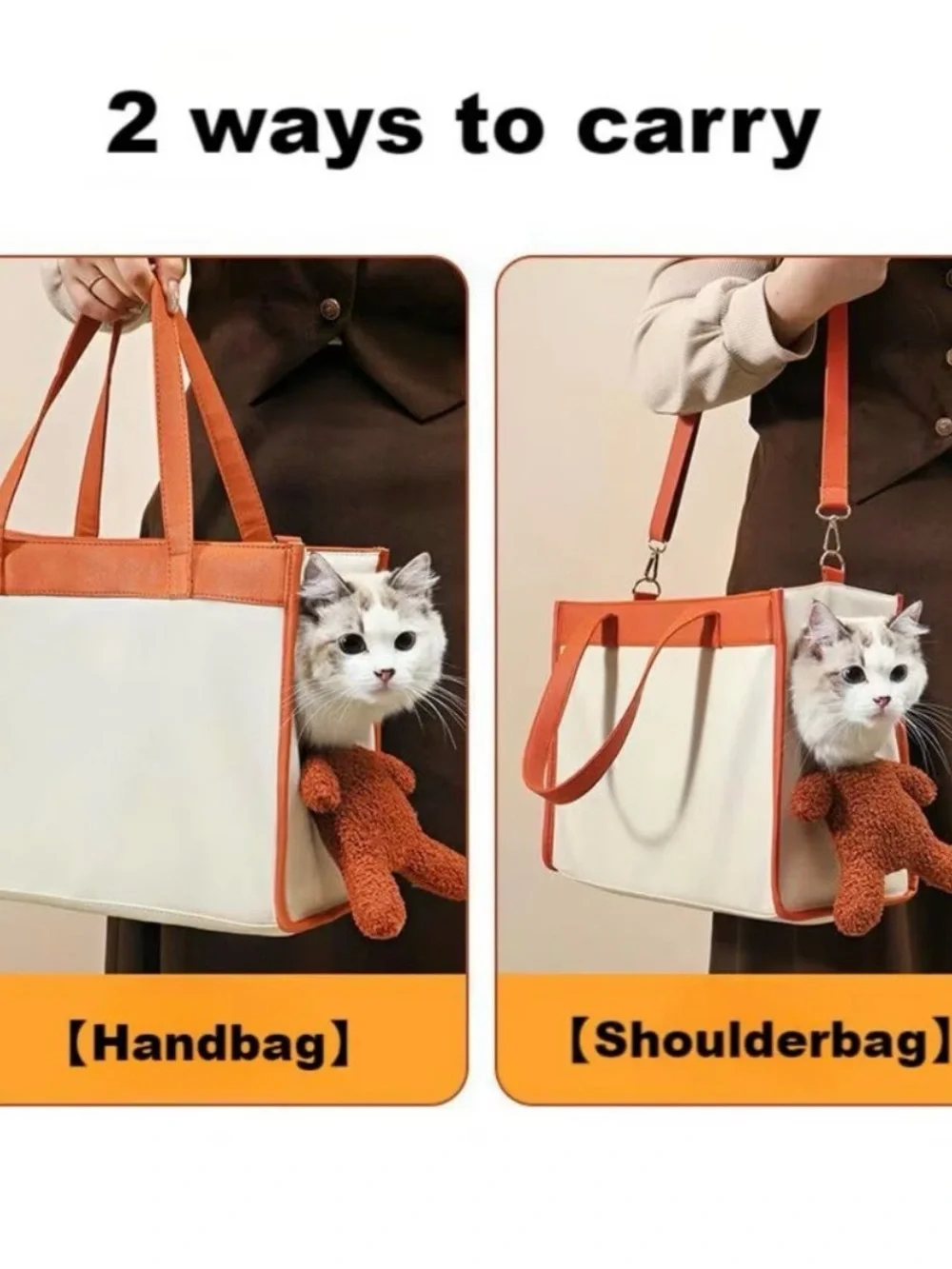 NonoPets Cute Lion Sling Dog & Cat Carrier Tote Travel Bag, Large